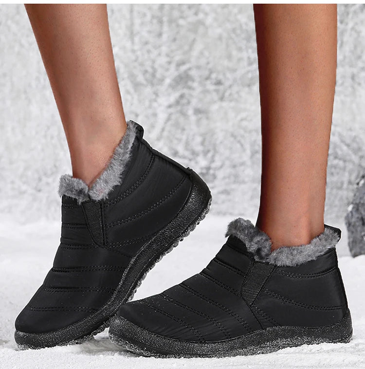 Platform Boots Women Snow Plush Shoes Woman Slip On Shoes New Ankle Boots Winter Boots For Women Lightweight Botas Mujer