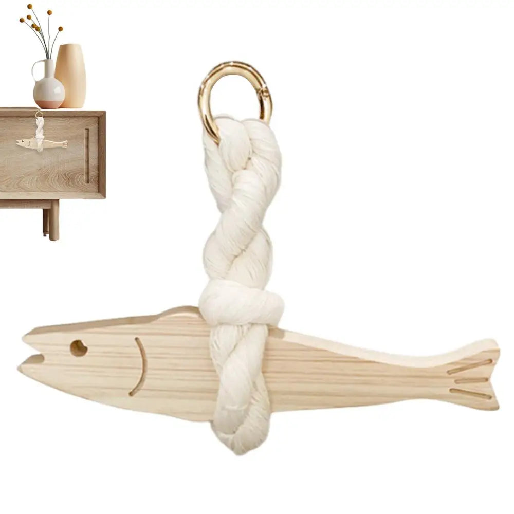 Car Ornament Fish Hangable Pollack Charm For Wall Wooden Door Pendant Wall Art Hangable Wall Decoration For Car Interior