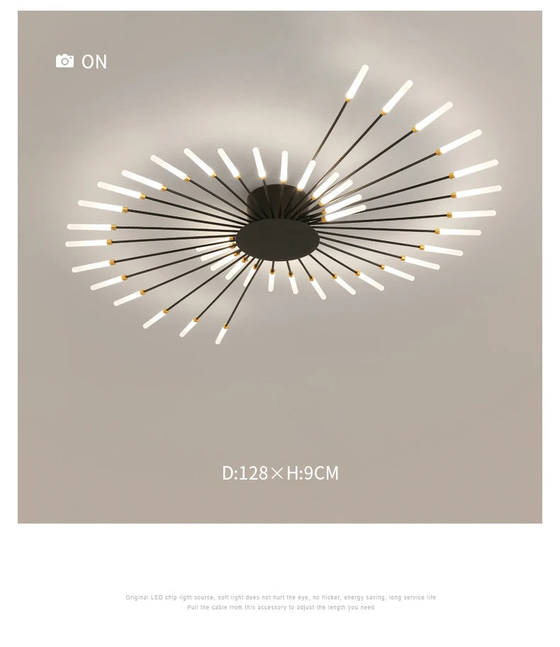 Modern Nordic LED Ceiling Chandelier for Living room Novelty fireworks modeling lighting Home Decoration Lamps Bedroom fixtures