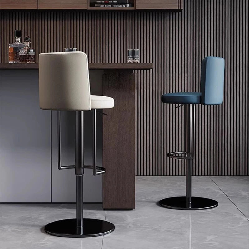 Rotary Office Bar Stools Kitchen Counter Metal Living Room Design Chair Luxury Salon Cafe Banqueta Furniture Bar For Home TD50DC