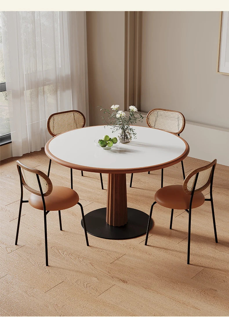 Simple Round Kitchen Tables Retro Design Poker Japanese Dining Table Nordic Coffee Tavoli Da Pranzo Small Furniture HD50CZ