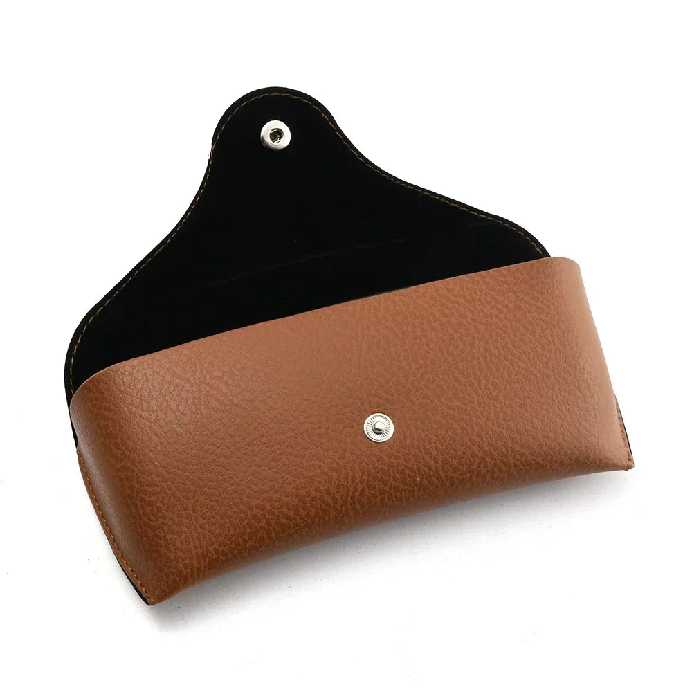 2024 Fashion Leather Soft Sunglasses Case for Men Luxury Designer Glasses Box Bag Hard Protector Eyeglasses Accessories