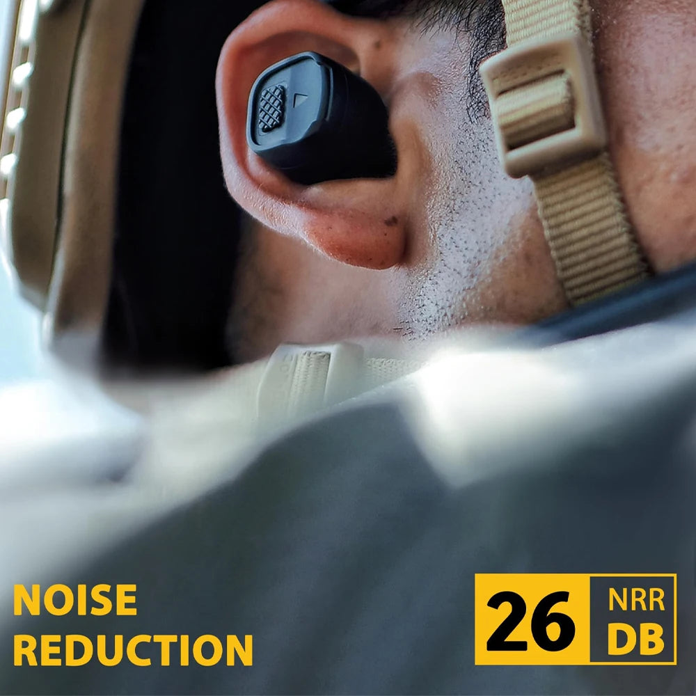 M20T NRR26dB Electronic Shooting Ear Protection Bluetooth5.3 Ear Plugs with Ambient Sound Amplification for Shooting Range