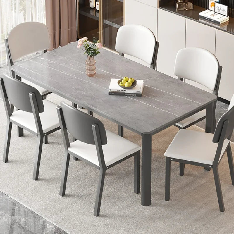 Modern Slate Dining Tables Grey Simple Coffee Modern Writing Desk Minimalist Receptionist Mesas De Comedor Furniture HD50CZ