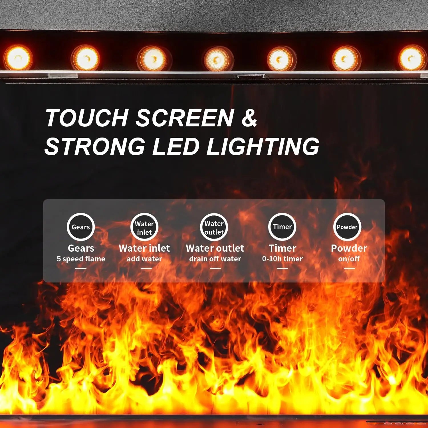 LumiGlow Smart Electric Fireplace