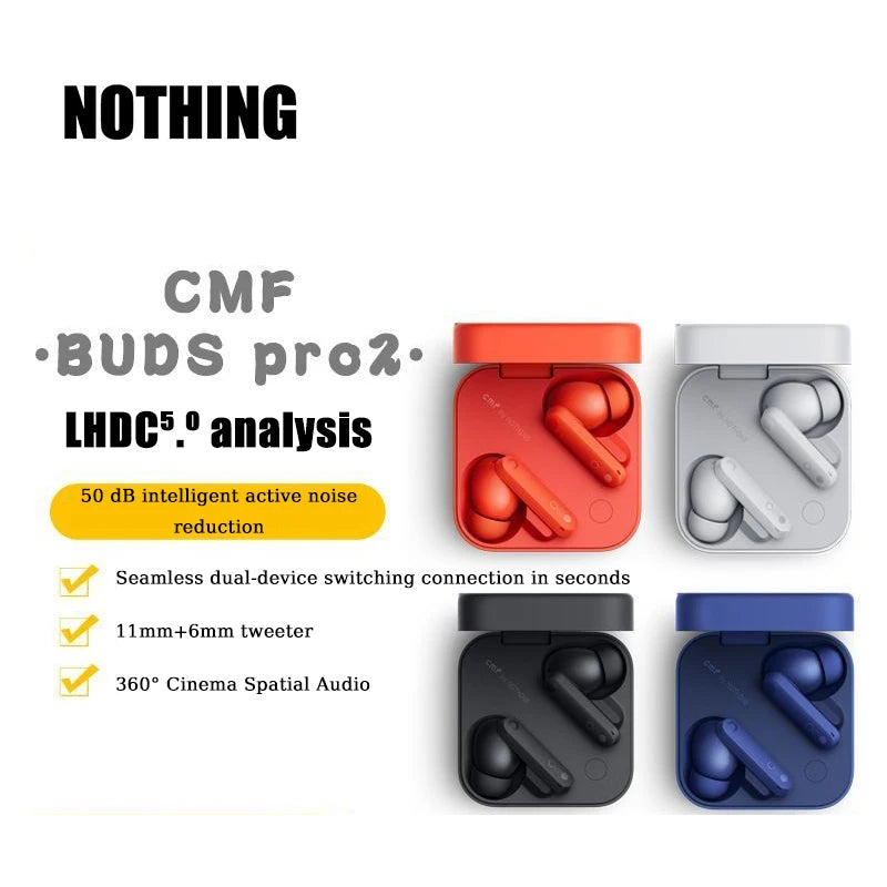 CMF by NOTHING buds pro 2nd generation new true wireless noise reduction Bluetooth headset gaming bass brand headset luxurious