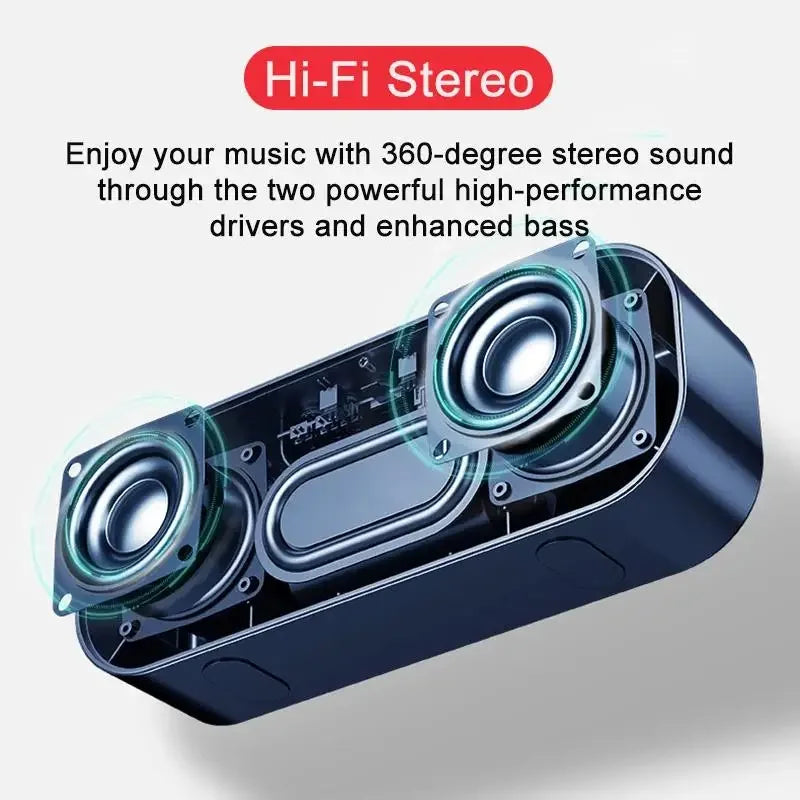 Alarm Clock Wireless Dual-speaker 3D Stereo Sound Bluetooth Speaker HIFI RGB Lights USB Sound Box Outdoor Portable Subwoofer AUX