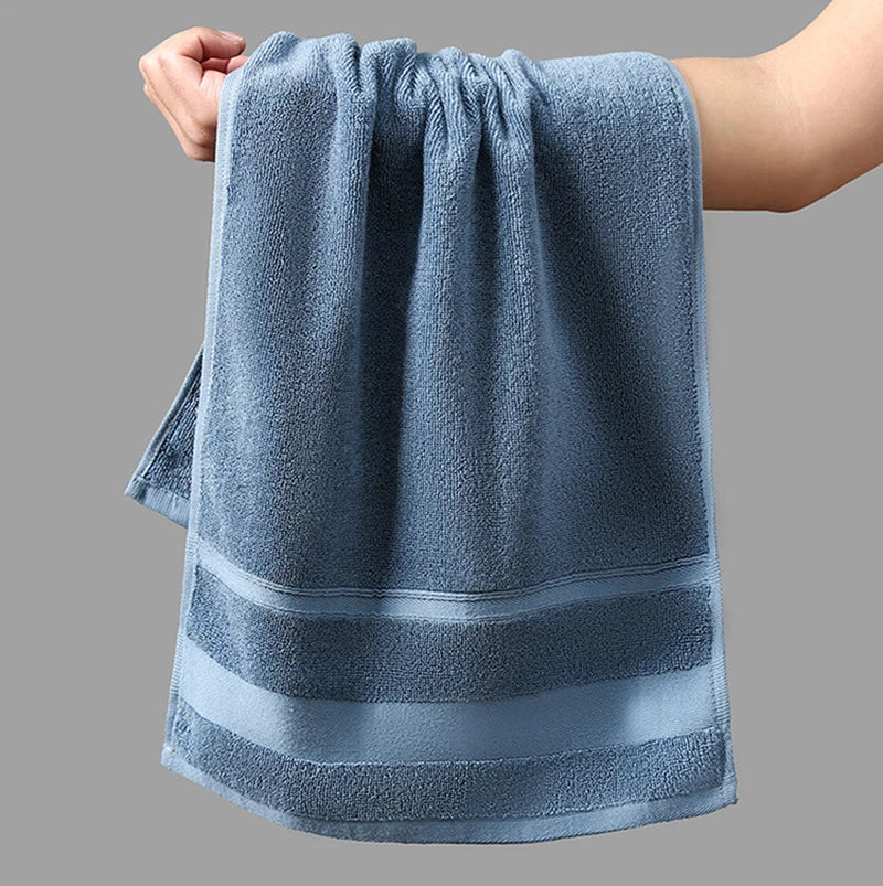 Battilo 100%Cotton Absorbent&Soft Face/Hand Towels Luxury Hotel Spa Bathroom Towel Solid Soft Face Towel 2Pcs Bath Towel Set