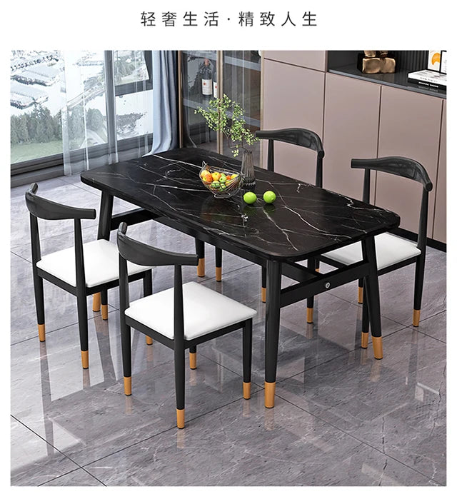 Modern Simple Dining Table Nordic Design Bistro Coffee Center Tables Minimalist Wine Mesas De Jantar Kitchen Furniture HD50CZ