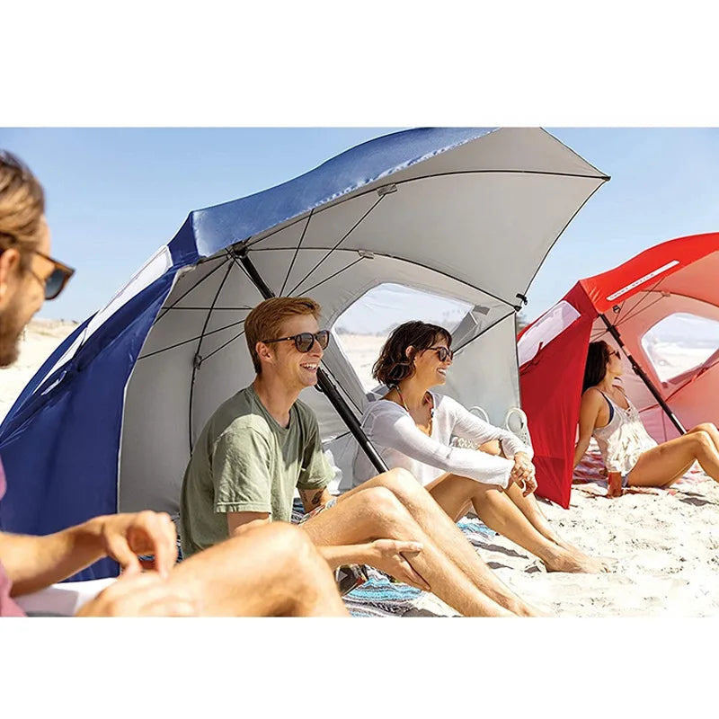 Cross border Amazon Sports Outdoor Portable Multi functional Sunshade Beach Tent Umbrella with Window Fishing Beach Umbrella