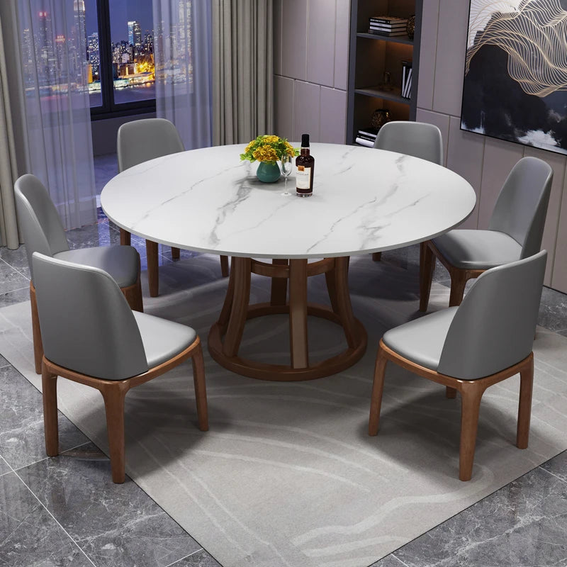 Design Round Dining Tables Grey Minimalist Nordic Marble Center Table Simple Modern Mesas De Jantar Kitchen Furniture HD50CZ