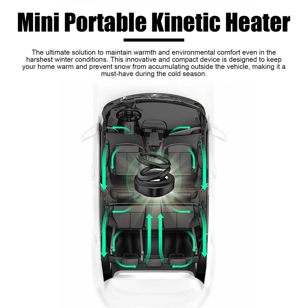 Portable Kinetic Mini Heater Car Air Freshener Solar Powered Kinetic Molecular Heater Air Purifier Diffuser Fast Heating