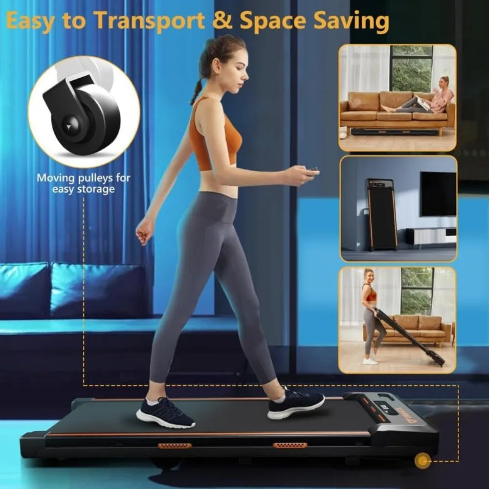 Under Desk Treadmill, Walking Pad 2 in 1 for Walking and Jogging, Portable Walking Treadmill with Remote Control Lanyard