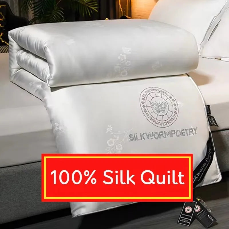 Luxury Quilted Silk Cotton Comforter