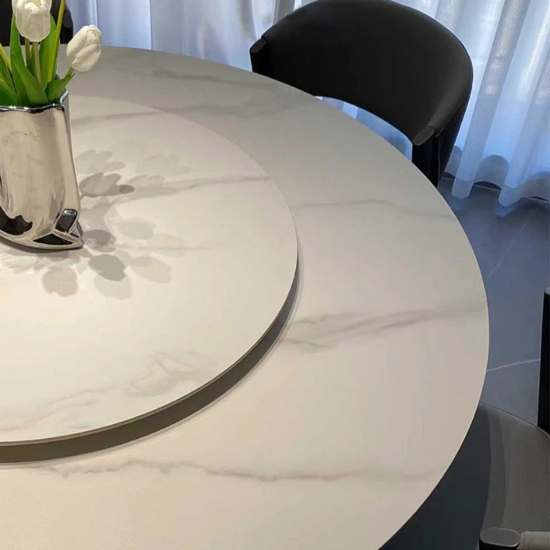 Luxury Slate Dining Tables Nordic Round Modern Metal Bedside Table Design Design Juegos De Comedor Kitchen Furniture HD50CZ