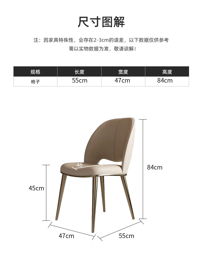 Vanity Nordic Dining Room Chairs Accent Luxury Party Modern Desk Chairs Kitchen Hotel Sillas Para Comedor Furniture XR50CY