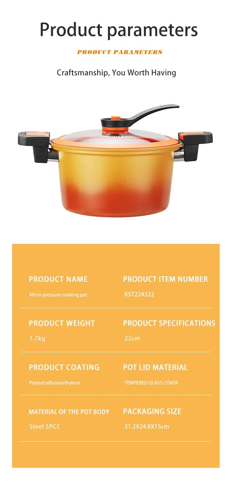 KSISE Brand Authentic Micro-Pressure Soup Pot & Cooking Pot - Non-Stick, Easy-to-Clean, Versatile, High-End, Stylish Cookware