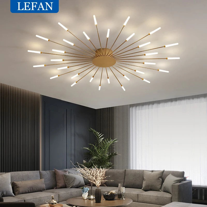 Modern Nordic LED Ceiling Chandelier for Living room Novelty fireworks modeling lighting Home Decoration Lamps Bedroom fixtures