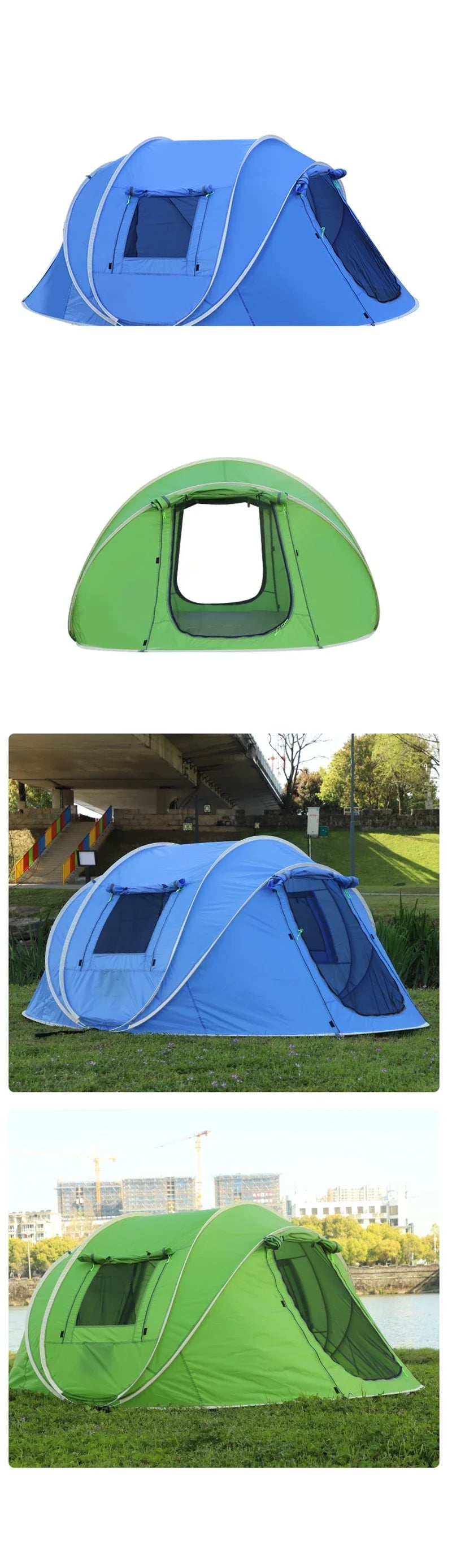 One-touch Tent for 3-4 People Automatic 1-person Outdoor Camping Waterproof Ultralight 4 Seasons Pop-up Shelter Campaign House