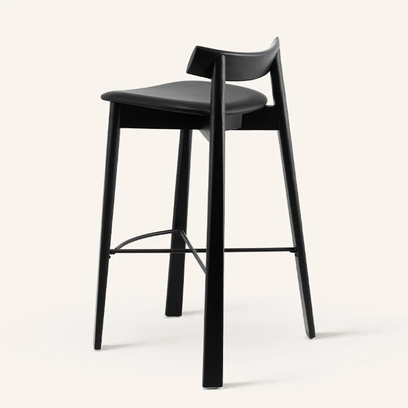 Wooden Cafe Bar Stools Dining Nordic Minimalist Work Relaxing Chair Counter Designer Modern Banqueta Nordic Furniture TD50DC