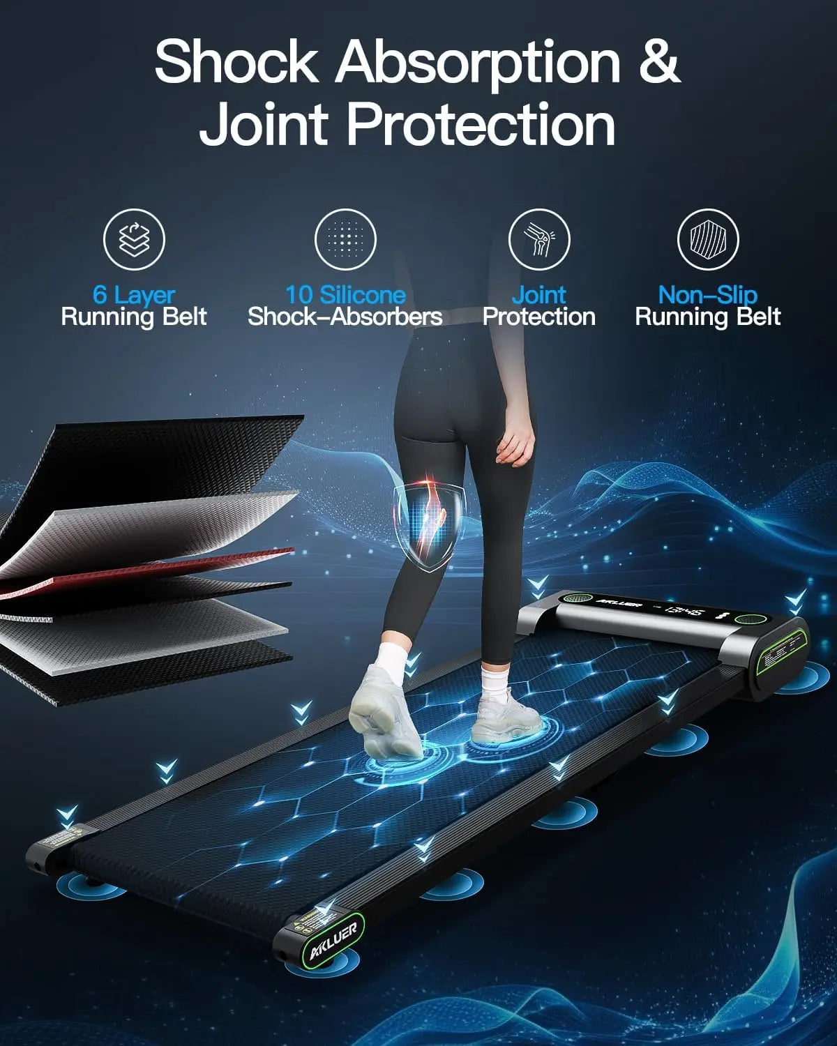 Walking Pad 4 in 1 Treadmill for Home, 2.5HP Under Desk Treadmill with Remote Control, Desk Treadmill up to 3.8 MPH Speed