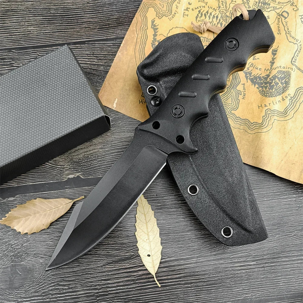 Portable Full Tang Tactical Fixed Knife 8Cr13Mov Blade G10 Handle Outdoor Hunting Camping Knives Military Self-defense EDC Tool