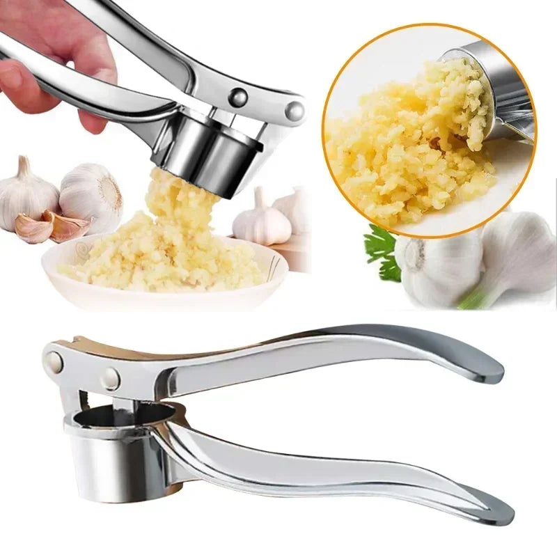 Zinc Alloy Garlic Press – Effortless Garlic Mincing Tool