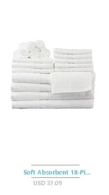 Luxurious Navy Bathroom Towel Set 6-Piece Combed Cotton Absorbent Loop Design Easy Care Towel Set