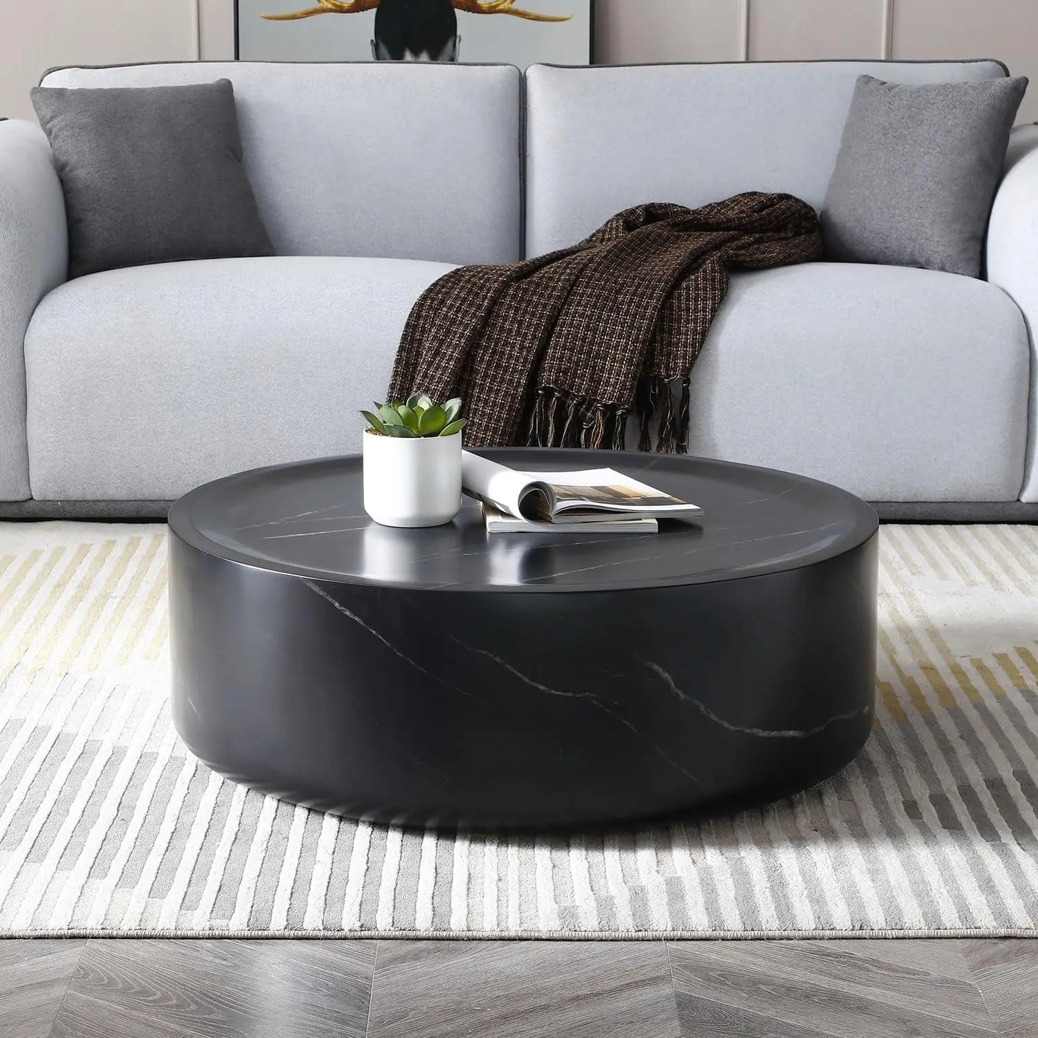 Modern Round Glass Coffee Table