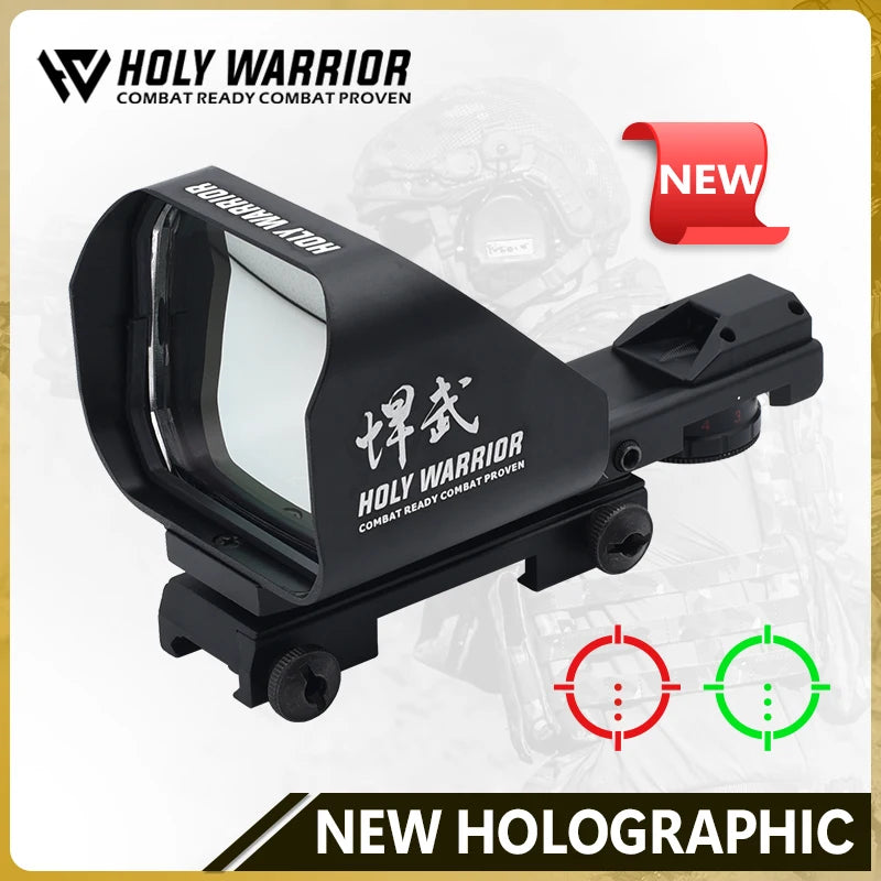 Holy Warrior New Tactical holographic Red Dot Reflex Optic Sight for Hunting Airsoft 20mm guide rail