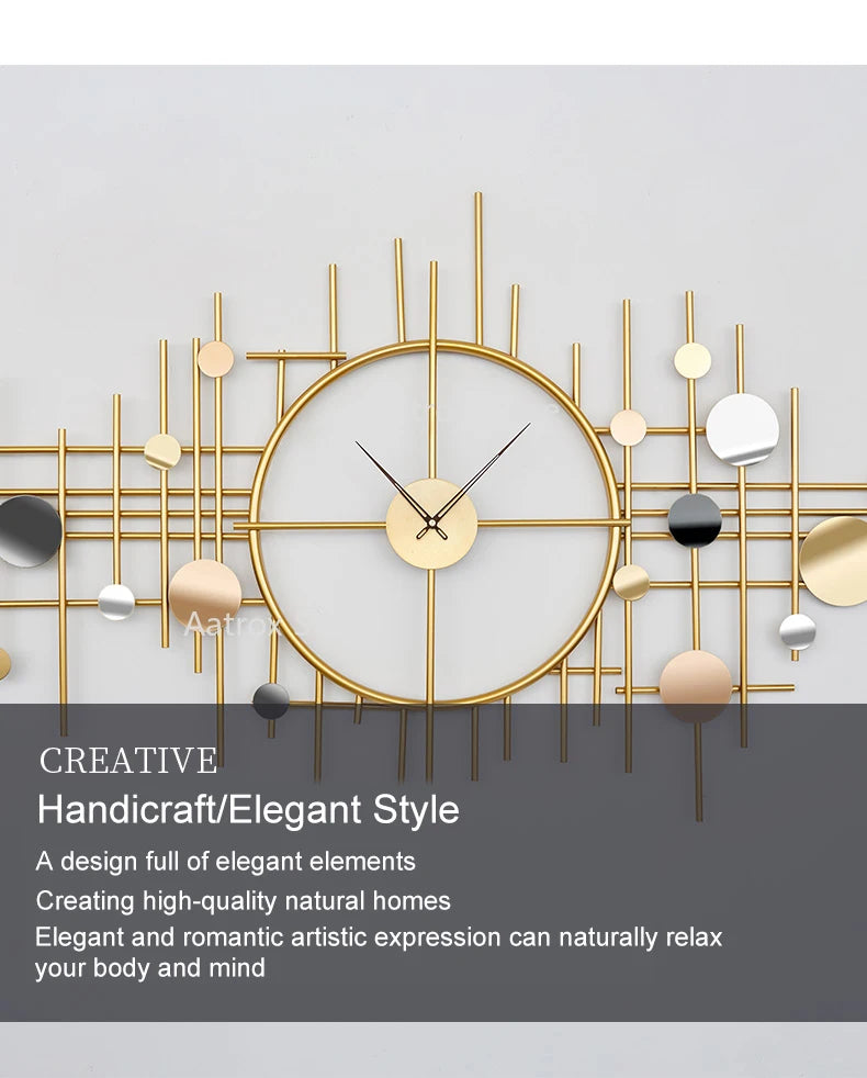 Silent Electronic Large Wall Clock Decorative Creative Kitchen Wall Clock Luxury Room Decorations Reloj Home Design Exsuryse