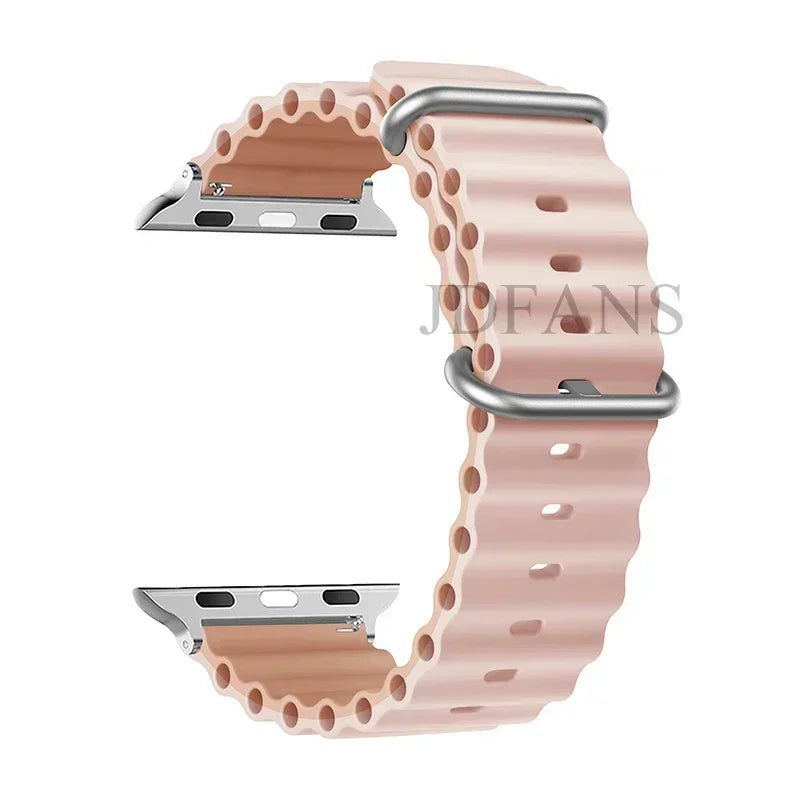 Strap For Apple watch ultra band 49mm 44mm 45mm 41mm 40mm 38mm 44 45 mm 1:1 Original Ocean belt iWatch series 9 8 7 se bands