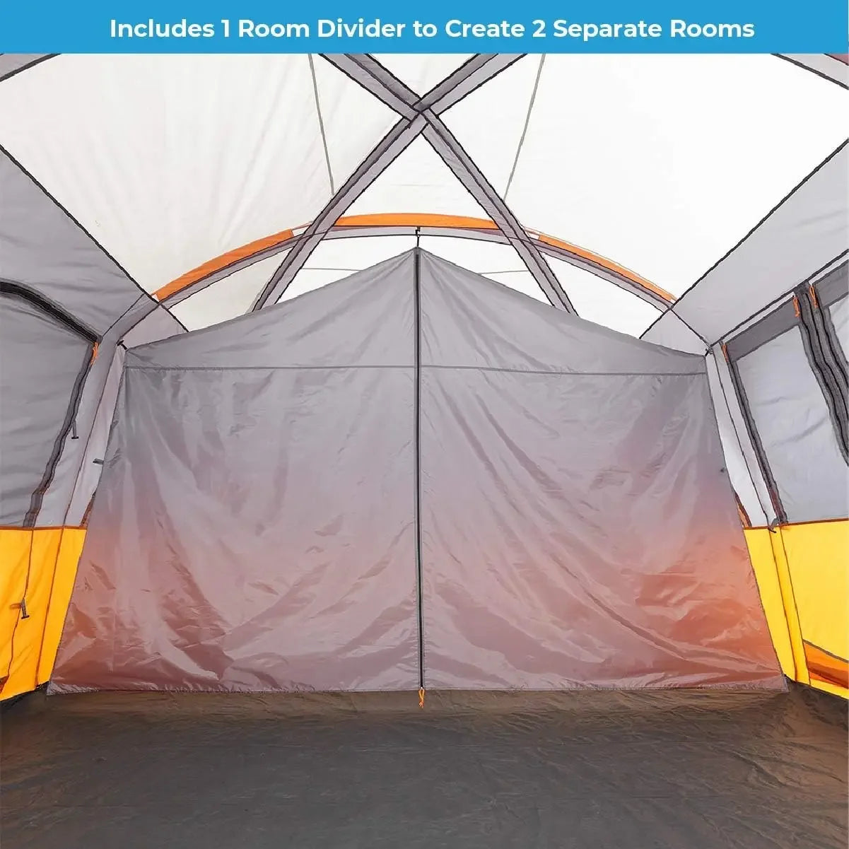 CORE 12 Person Tent | Large Multi Room Camping Tent for Outdoor Family Camping | Portable Cabin Stand Up Tent with Storage