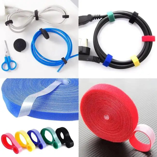 1/3/5M Cable Organizer Wire Winder Tape Cable Management  Earphone Mouse Cord Ties Protector Home Office Desk Cable Felt Ties