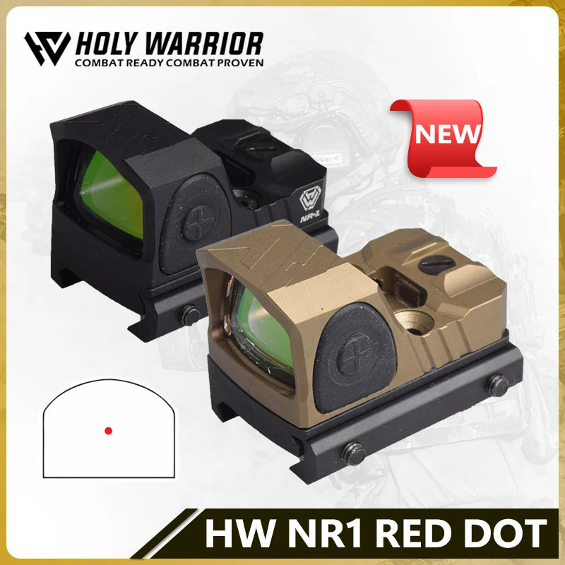 Holy Warrior NR1 Red Dot Sight Tactical Riflescope Rechargeable Reflex Sight Collimator Sight Hunting 20mm Airsoft Accessory