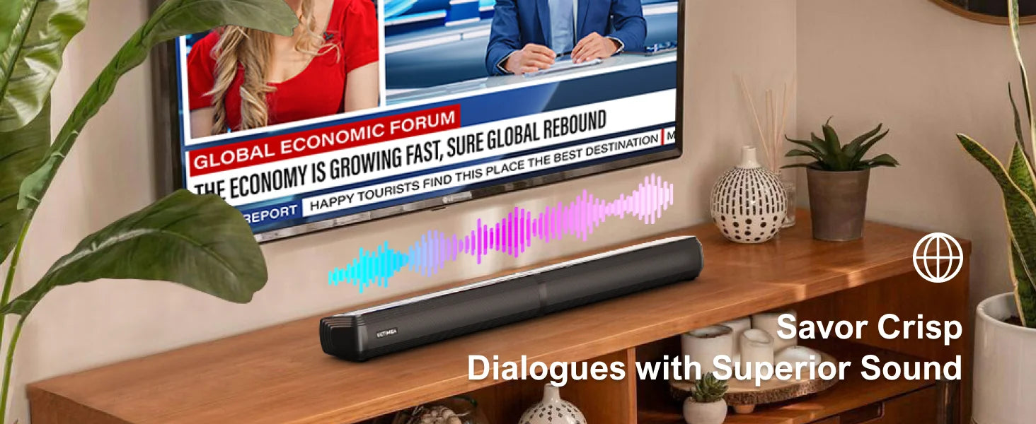 ULTIMEA 200W 4.1ch Soundbar with Subwoofer,2-in-1 Detachable Bluetooth 5.3 Soundbar for Smart TV,Home Theater Bluetooth Speakers