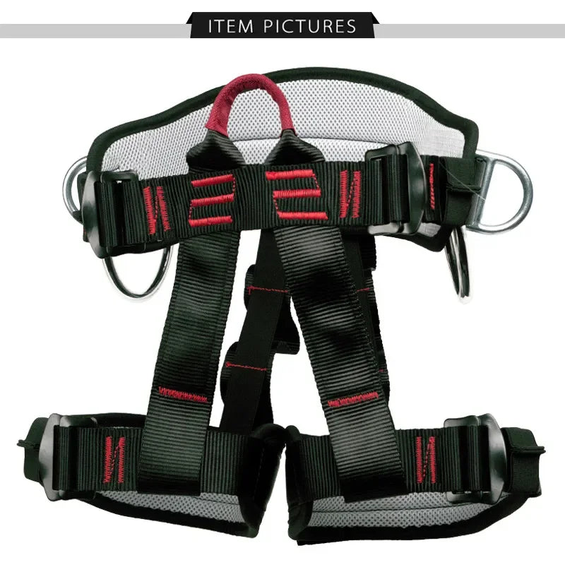 Safety Climbing Belt 25KN for Outdoor Rock Climbing Expand Training Half Body Harness Protective Supplies, Survival Equipment