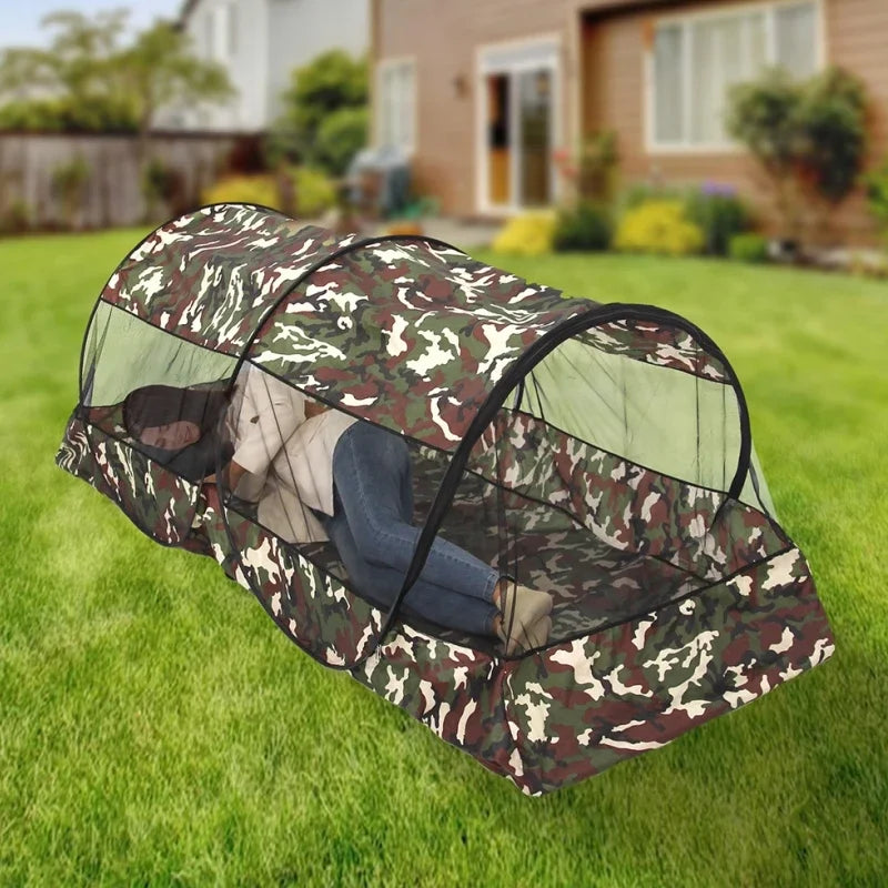 Folding Portable Mosquito Net for Trips Mesh Tent With Zipper Outdoor New Camping Mosquito Net Tent With Bottom For Single Bed.