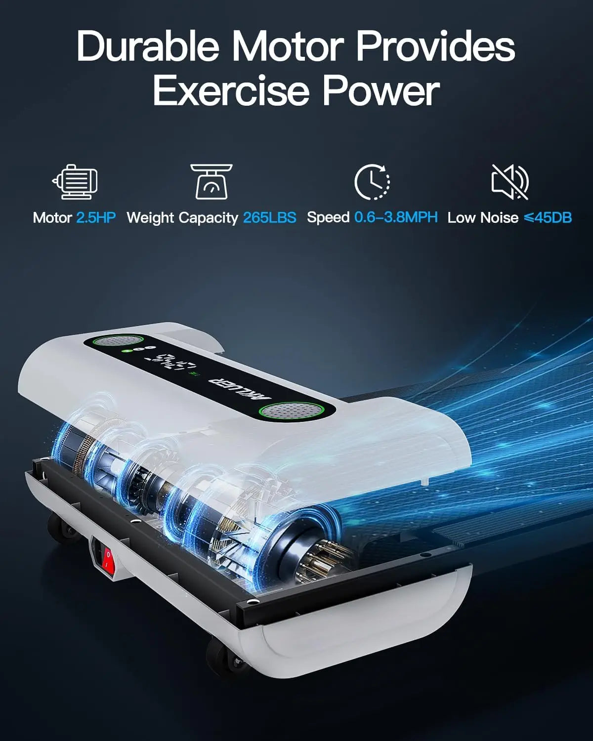 Walking Pad 4 in 1 Treadmill for Home, 2.5HP Under Desk Treadmill with Remote Control, Desk Treadmill up to 3.8 MPH Speed