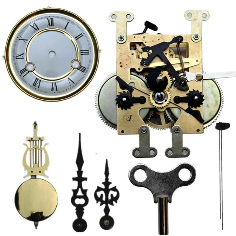 Vintage Dial Vintage Clockwork Clock Pendulum Creative Wall Clock Digital Living Room Bedroom Reloj Pared Wall Watch Parts