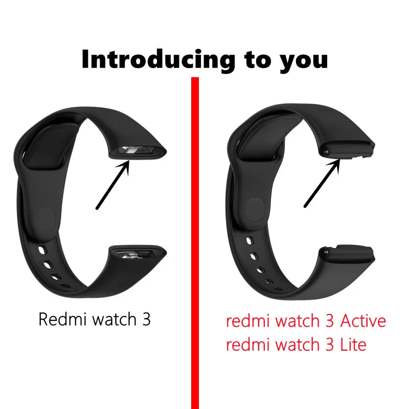 NEW Silicone WatchBand Strap For Xiaomi Redmi Watch 3 SmartWatch Band WristBand XiaoMi Redmi Watch 3 Active Case Protector Cover