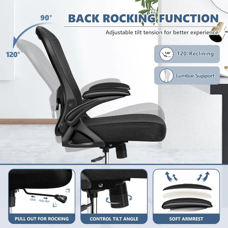 Office Chair Desk Chair, Ergonomic Mesh Computer Chair Home Office Desk Chairs, Swivel Task Chair Mid Back