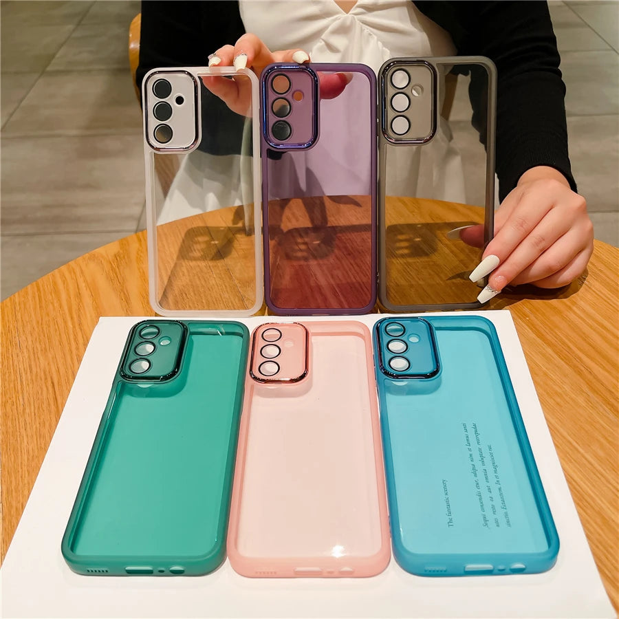 Solid Color Clear Phone Case for Huawei Honor X9A X9B X7B X8B 50 SE 70 90 100 Pro Transparent Silicone TPU Lens Cover Back Cases