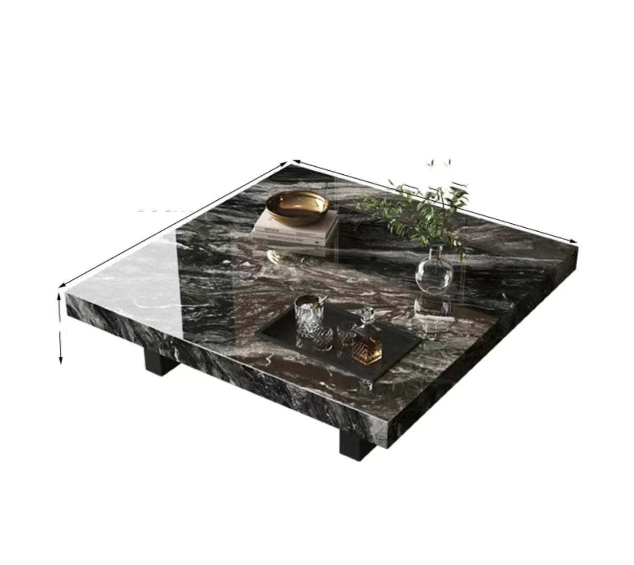 Minimalist Luxury Rock Slab Coffee Table