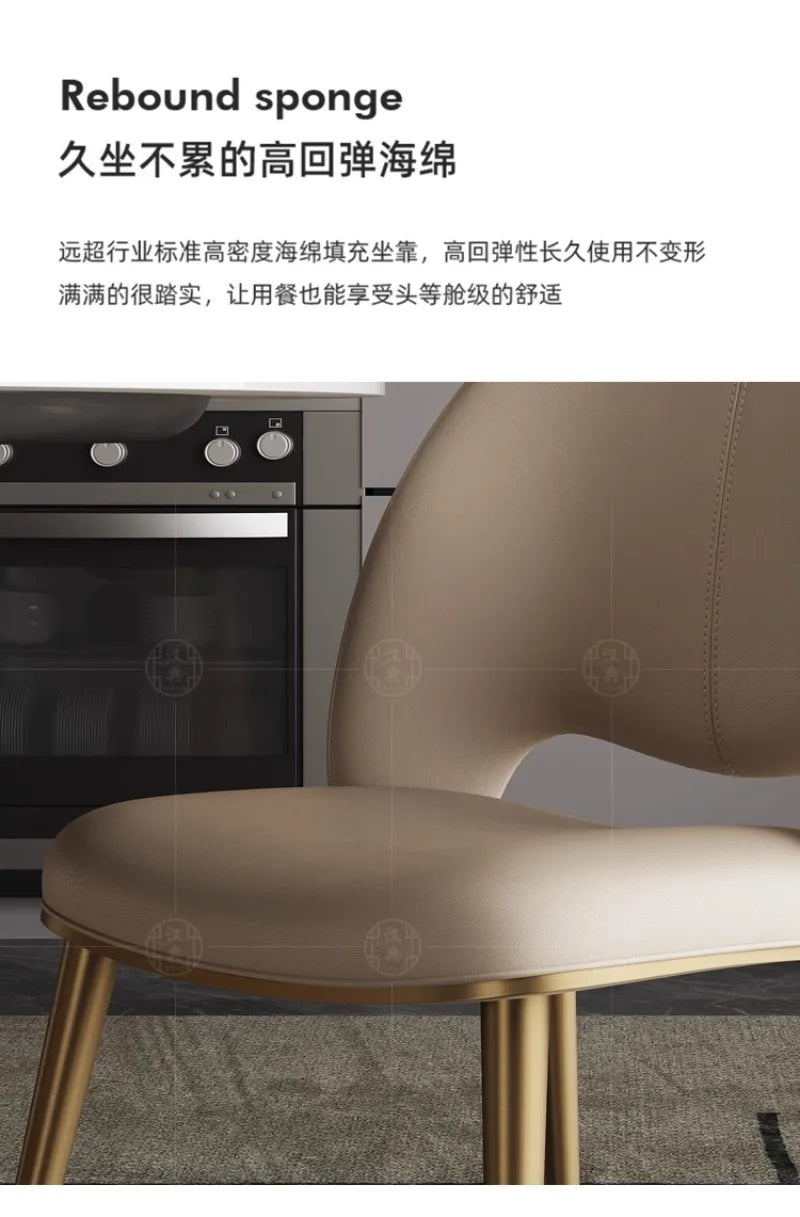 Luxury Desk Dining Room Chairs Lounge Nordic Modern Design Desk Chair Kitchen Office Chaises Salle Manger Home Furniture