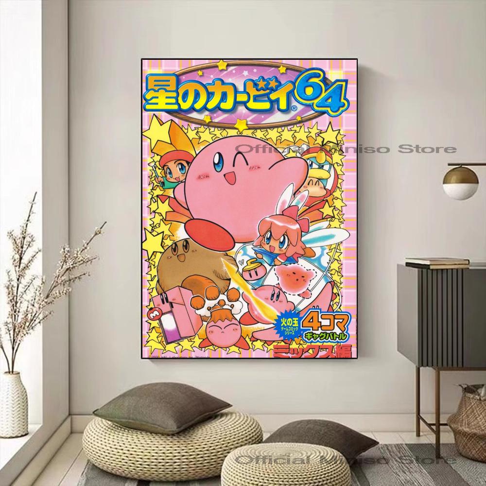 Cartoon Cute K-Kirby Poster Poster Paper Print Home Living Room Bedroom Entrance Bar Restaurant Cafe Art Painting Decoration