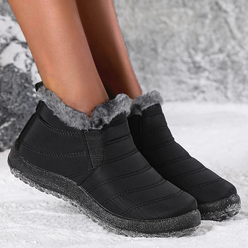 Platform Boots Women Snow Plush Shoes Woman Slip On Shoes New Ankle Boots Winter Boots For Women Lightweight Botas Mujer