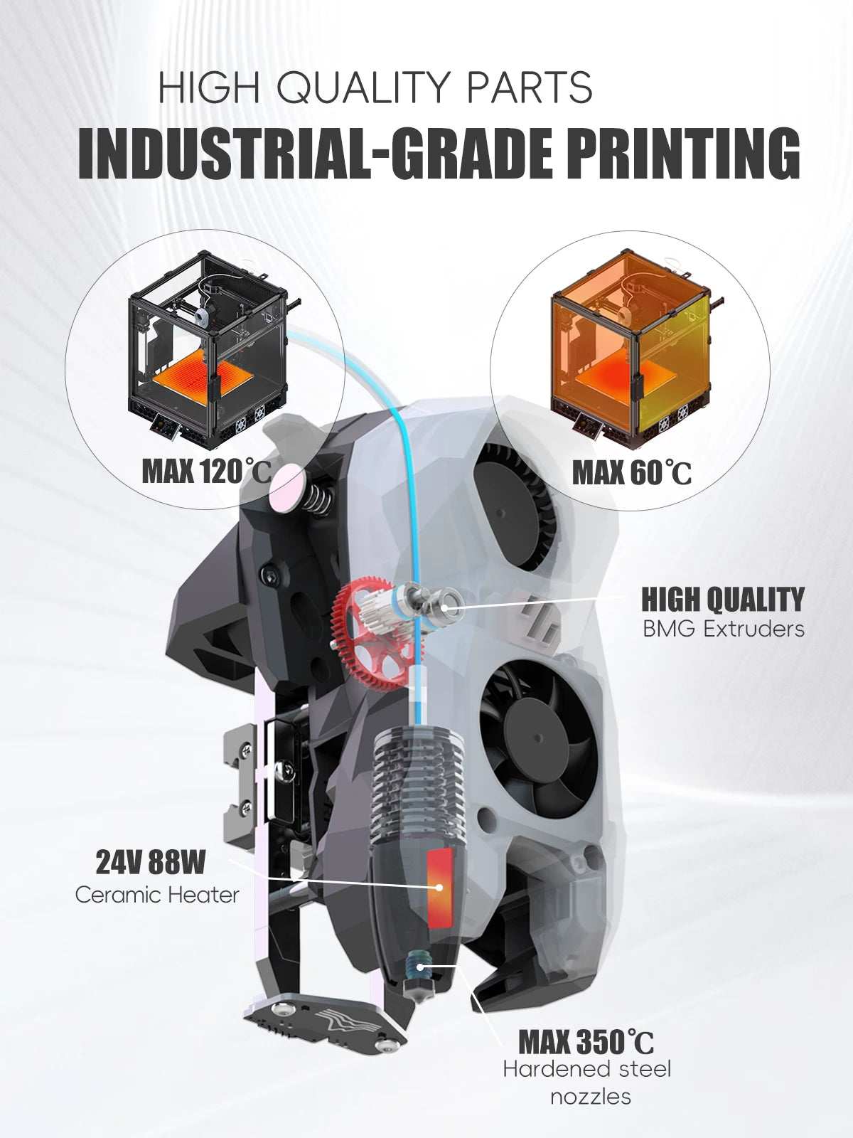 Upgraded SIBOOR Voron Trident [JUNE, 2024] CNC Metal Structure 4AWD CoreXY 3D Printer DIY Desktop Automatic Leveling 3D Full Kit