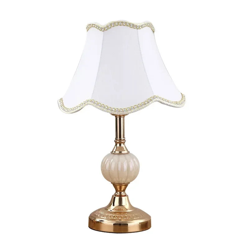 Retro Luxury Glass Iron Art Table Lamp Bedroom Decoration Bedhead Night Lamp Simple Classic Living Room Study Bedroom Desk Light