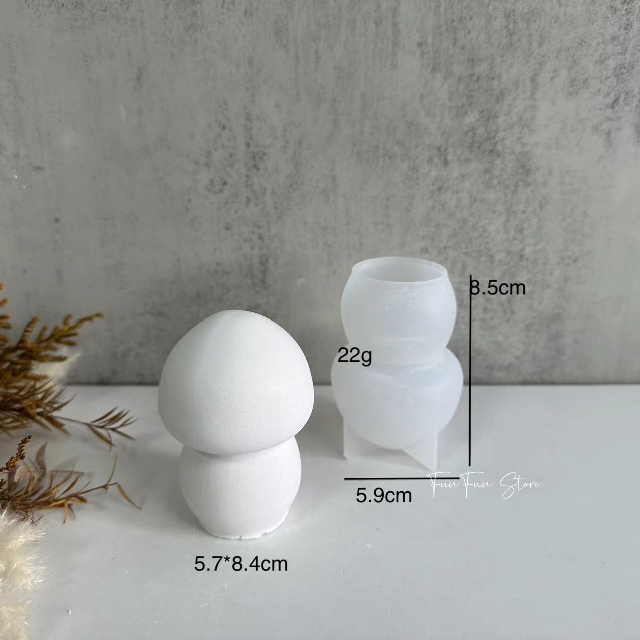 3D Mushroom Candle Silicone Mold Crystal Resin Epoxy Casting Gypsum Mould DIY Handmade Scented Candle Soaps Cake Making Tool